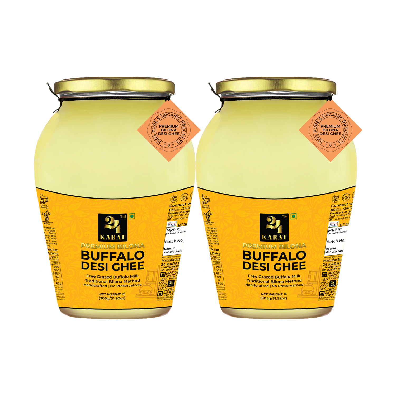 A2 Buffalo Bilona Desi Ghee 500ML - Image 12