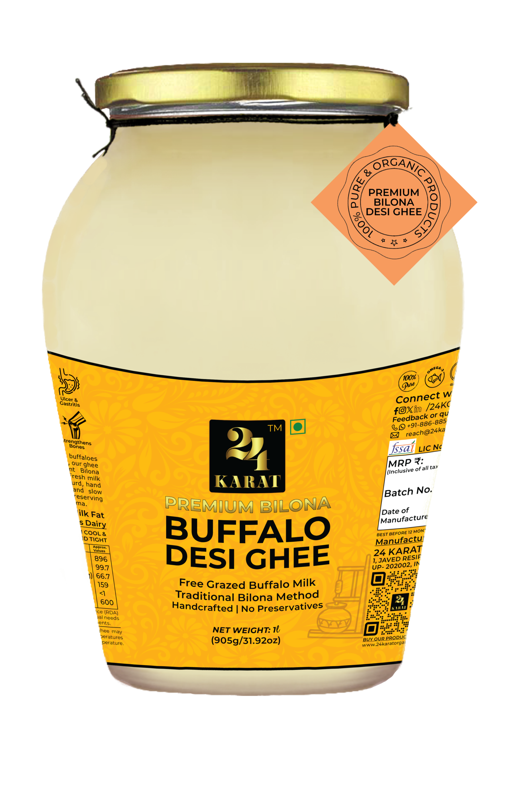 A2 Buffalo Bilona Desi Ghee 500ML - Image 10